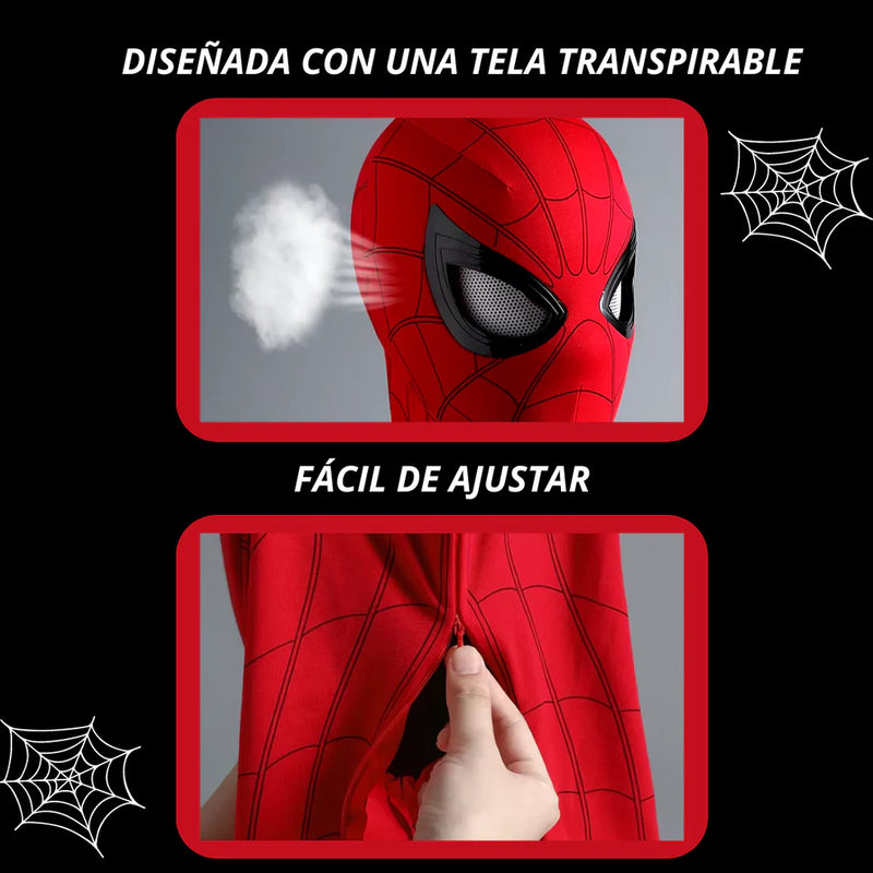 MÁSCARA REALISTA DE SPIDERMAN + LANZA DARDOS