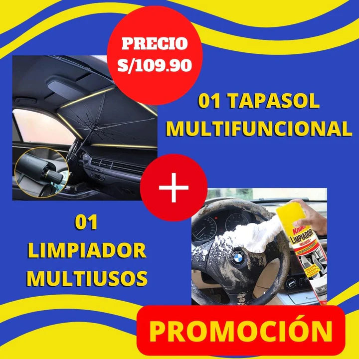 TAPASOL MULTIFUNCIONAL PARA AUTOS l ENVIO GRATIS