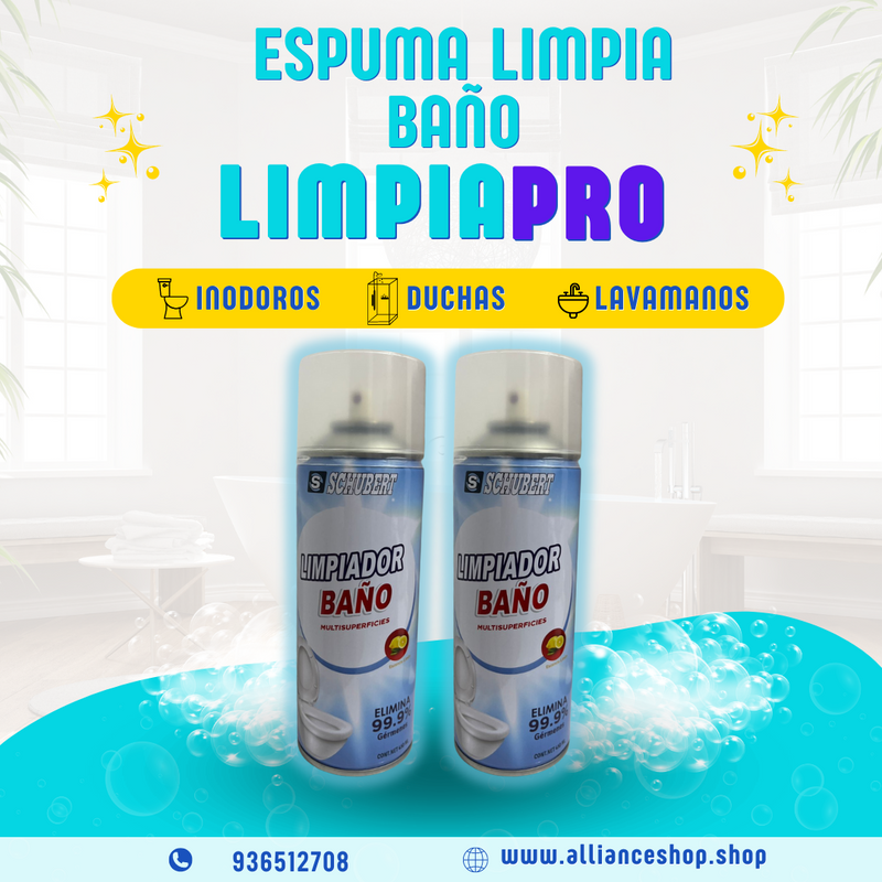 ESPUMA LIMPIADORA DE BAÑO-SCHUBER