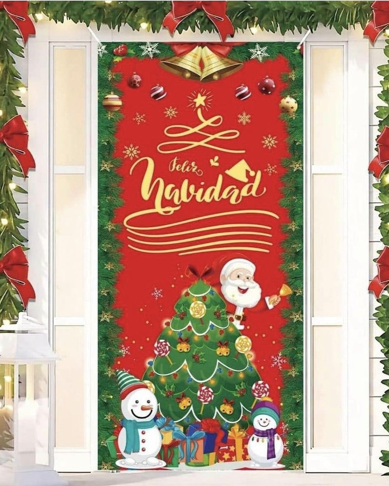 FUNDAS PARA PUERTAS CON DISEÑOS NAVIDEÑOS